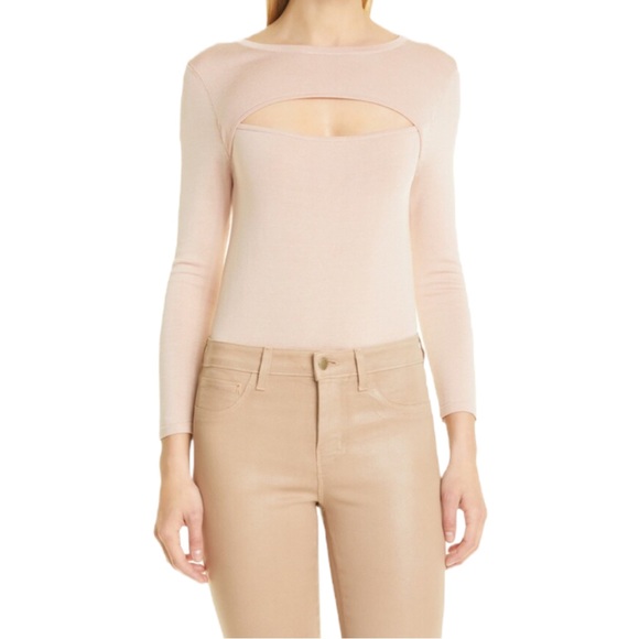 L'AGENCE Sweaters - L'Agence Jocelyn Cutout Sweater in Pink (S)